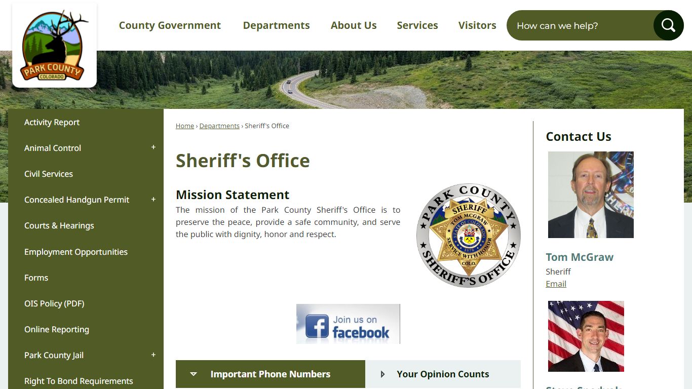 Sheriff's Office | Park County, CO