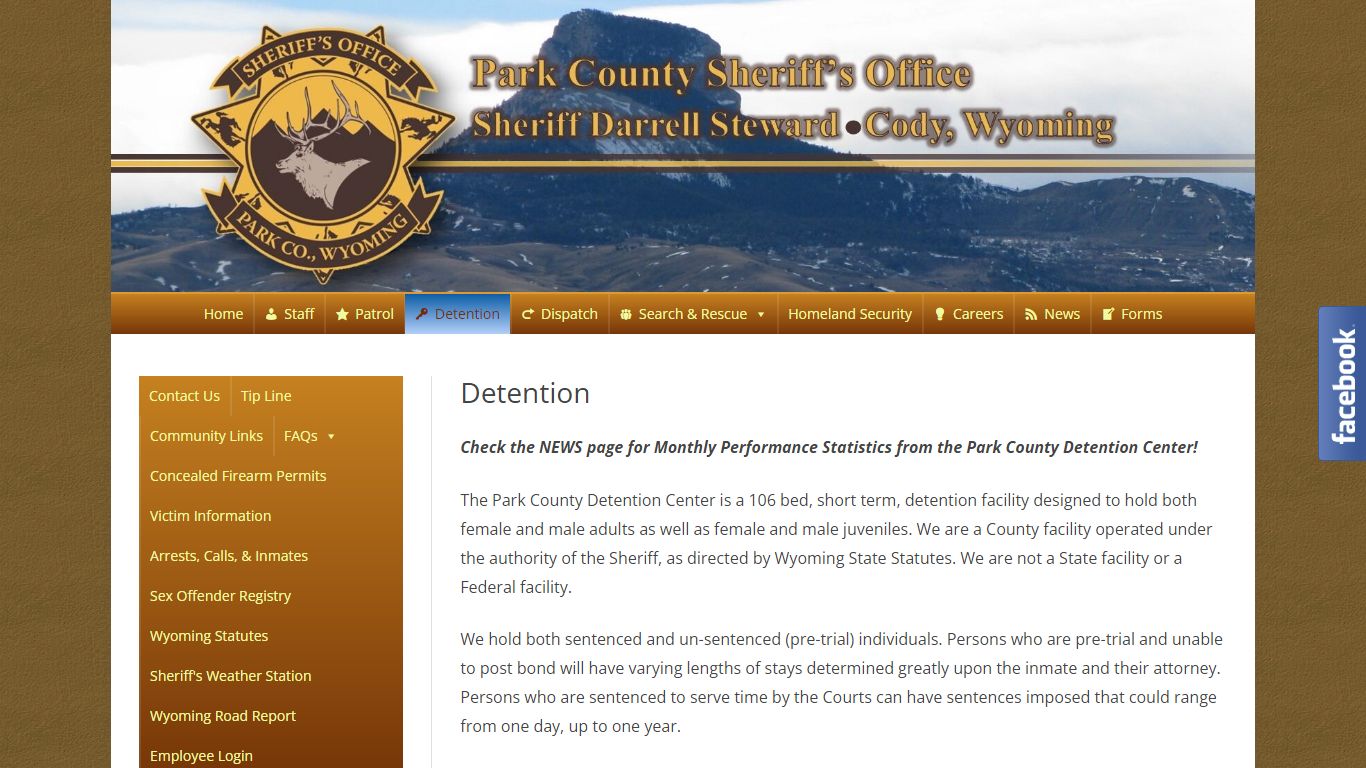Detention – Park County Sheriff